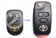 Выкидной ключ Toyota Corolla 3 кнопки A #11